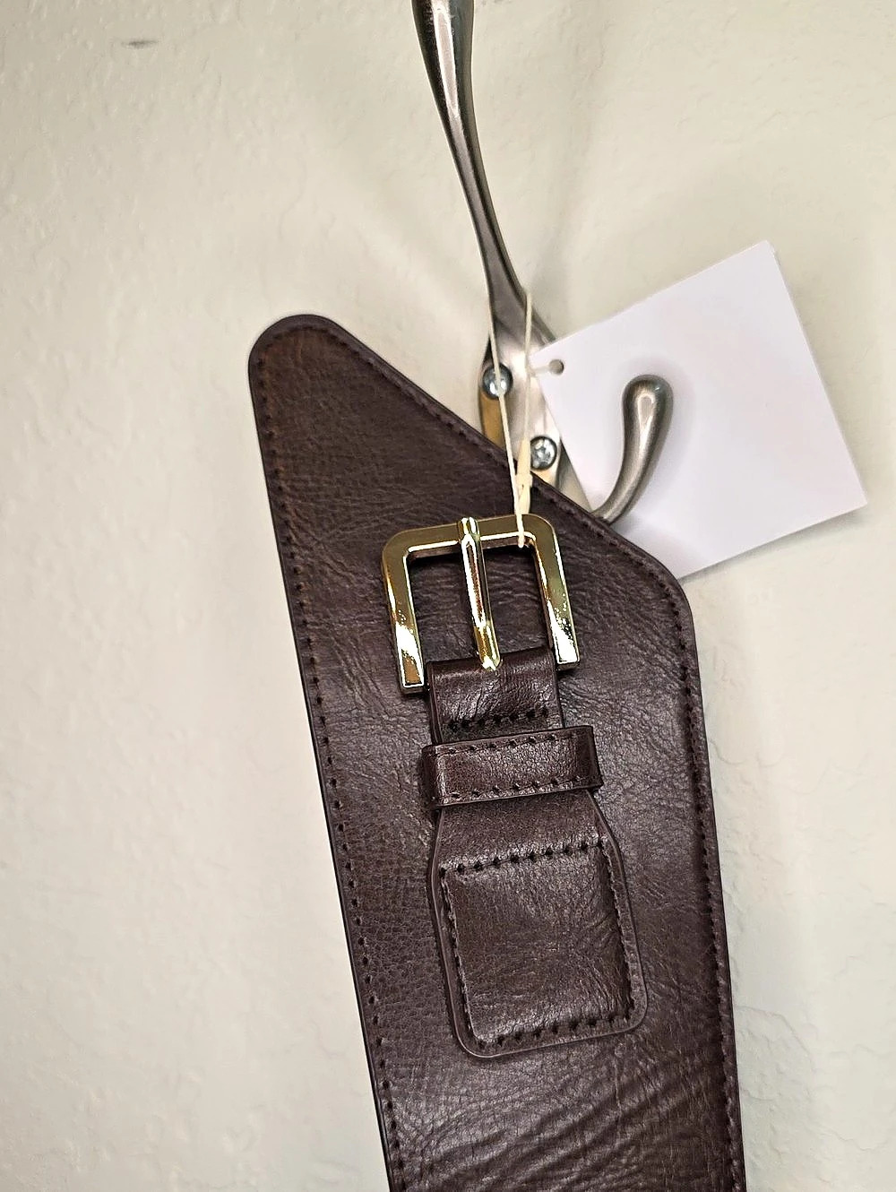 Zara Leather-Look Belt in Brown NWT